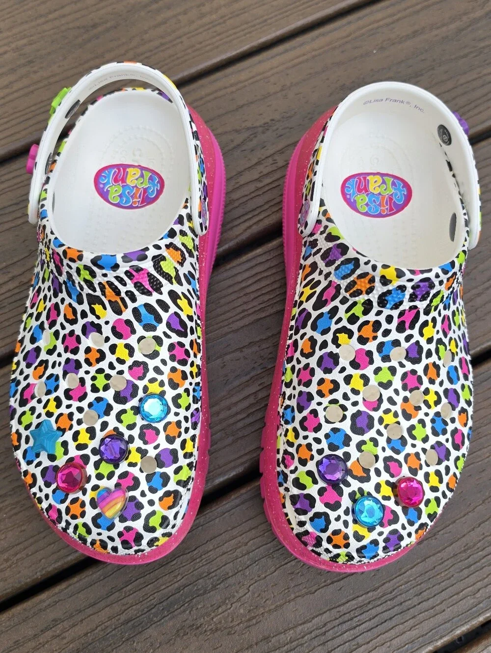 Crocs X Lisa Frank Mega Crush Clogs Size M8/W10 ••EXCELLENT CONDITION••
